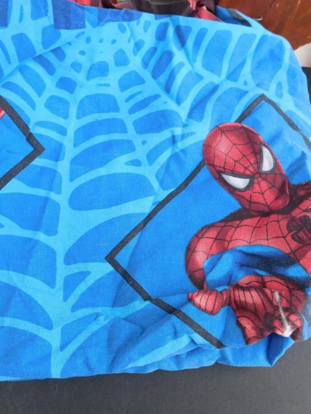 Kids Flat Sheet SPIDERMAN Sheet or Crafting Fabric Twin Size